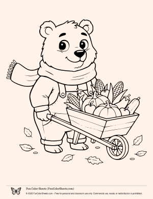 cute bear coloring page