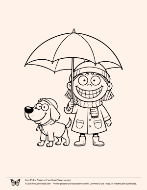 cute winter coloring page