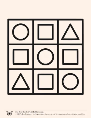Simple Shapes Coloring Sheet
