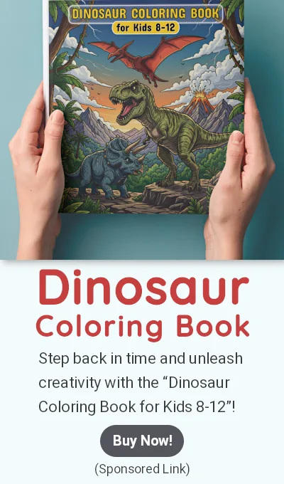 Dinosaur Coloring Book for Kids Ages 8 to 12