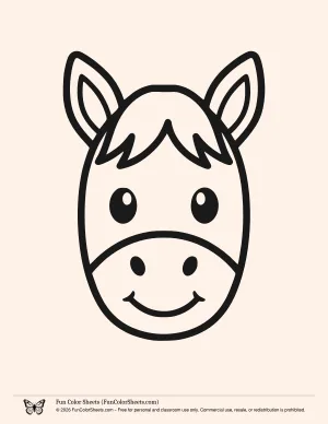 easy bold horse coloring pages