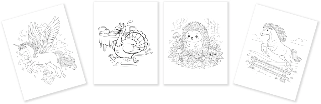 example coloring pages from Fun Color Sheets
