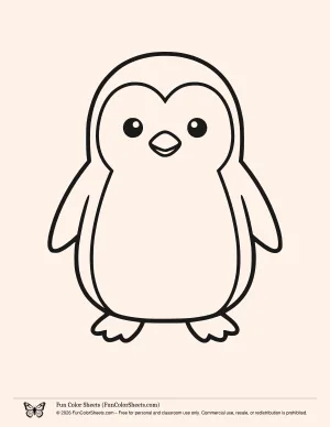 Penguin Zoo Animal Coloring Pages