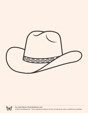 Cowboy Hat Coloring Page