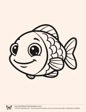 Fish under the sea coloring pages