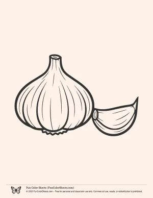 Garlic Coloring Page