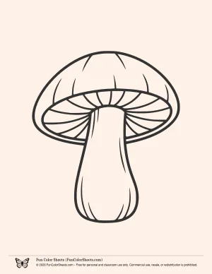 Mushroom Coloring Page