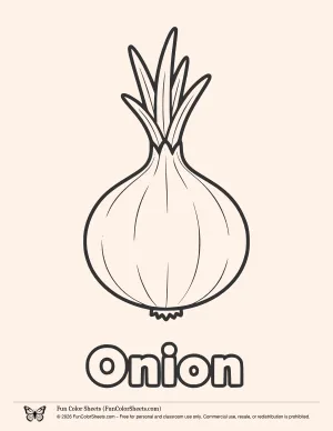Onion Coloring Page
