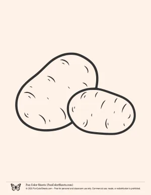 Potato Coloring Page