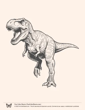 printable t rex coloring page