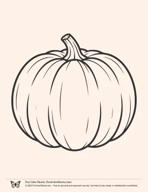 Pumpkin Vegetable Coloring Page