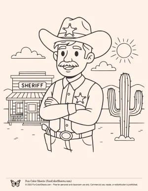 Sheriff Coloring Page