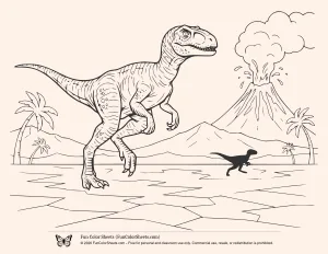 Velociraptor Coloring Page