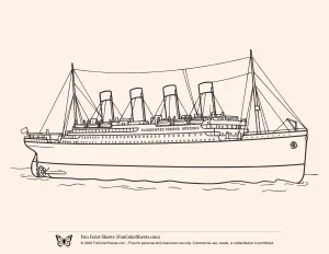 Basic Titanic Coloring Sheet