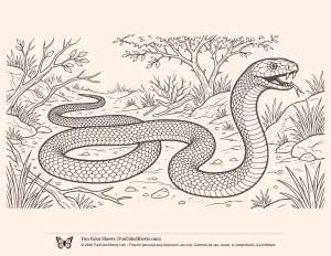 Black Mamba Coloring Page