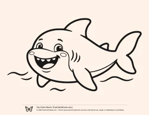 Bold and Easy Shark Coloring Pages