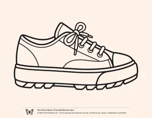 Bold and Easy Sneaker Coloring Pages