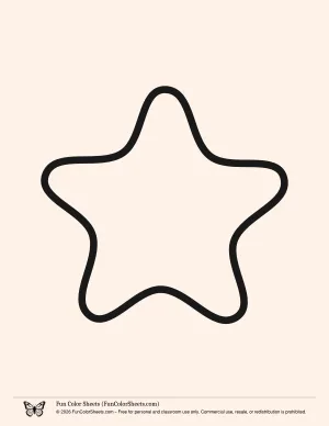 Bold and Easy Star Coloring Page