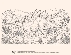 Stegosaurus Coloring Sheet
