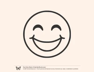 Happy Face Coloring Sheet