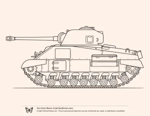 Intermediate Level Tank Coloring Sheet