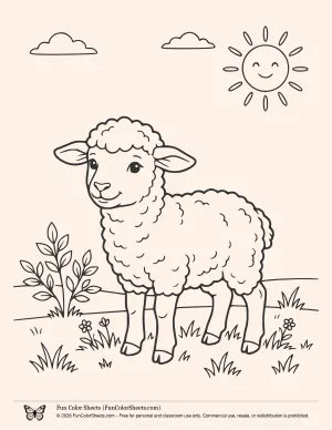 Lamb Picture to Color