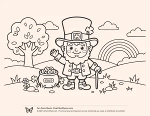 Leprechaun St Patrick Coloring Page