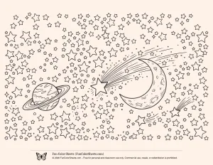 Night Sky Coloring Page