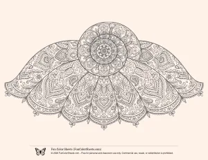 Patterned Shell Coloring Sheet for Adults