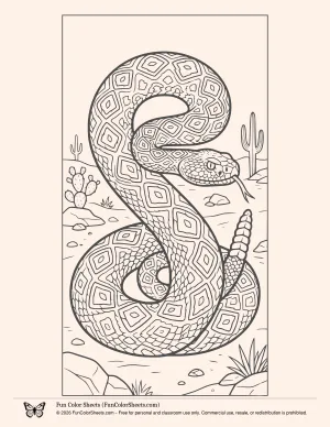 Rattlesnake Coloring Sheet