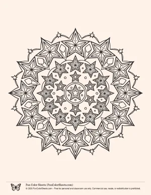 Simple Start Mandala Coloring Page