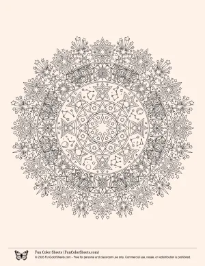 Star Mandala Coloring Page