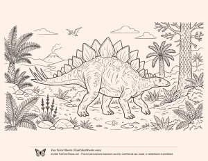 Stegosaurus Coloring Page
