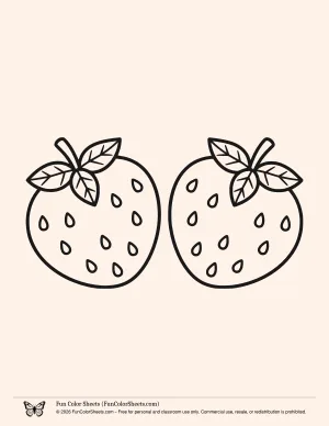 Two Strawberries Color Sheet