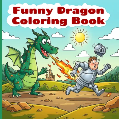 Funny Dragon Coloring Book: Hilarious Coloring Book Filled with Dragon and Knight Coloring Pages