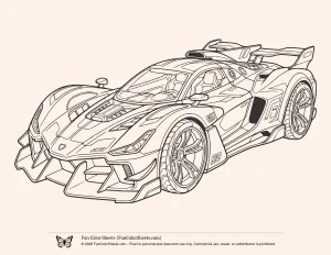 Cool Race Car Coloring Page